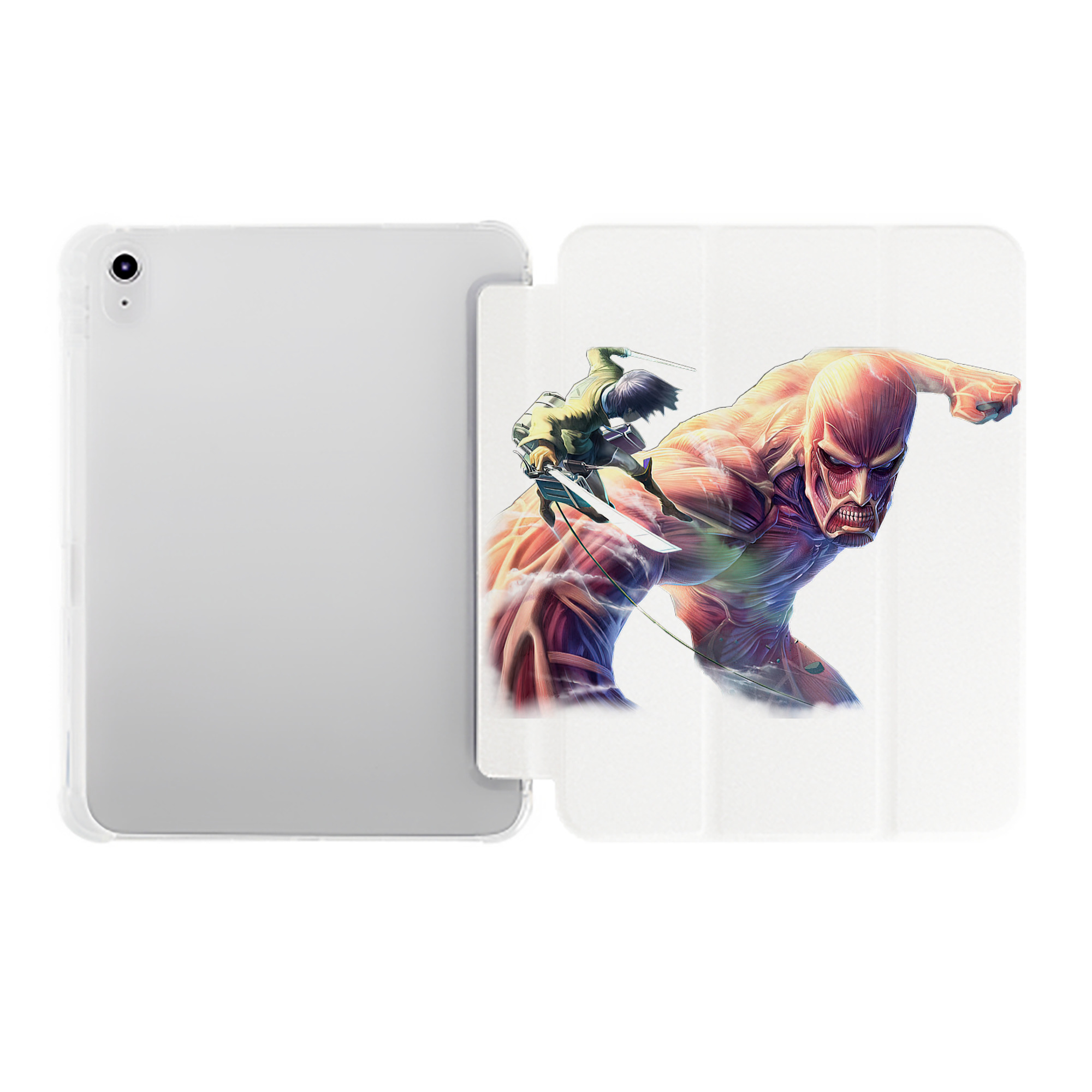 （画像用） 進撃の巨人 Attack on Titan IPad ケース ペン収納付き 三つ折りスタンド PUレザー×シリコン 対応機種9.5/10.5/10.9インチ